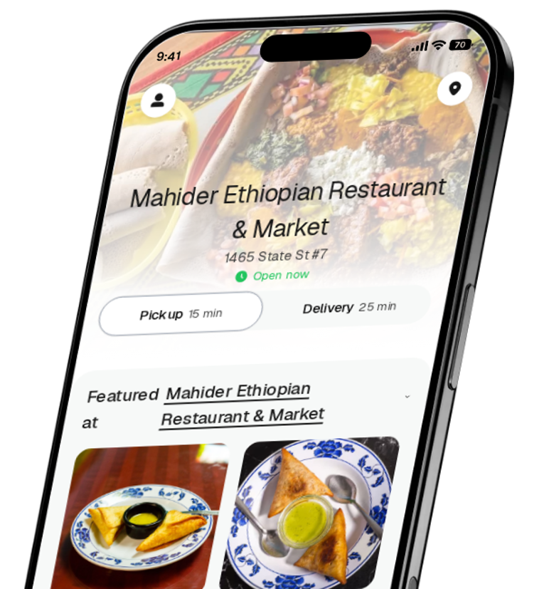 Mahider Ethiopian Restaurant & Market app preview